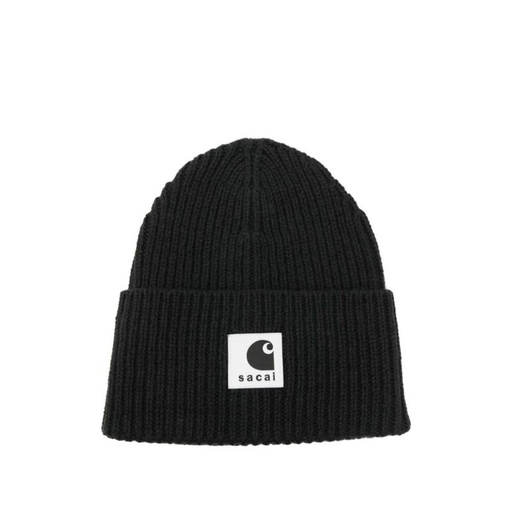 Sacai X Carhartt Wip Men Logo Wool Beanie